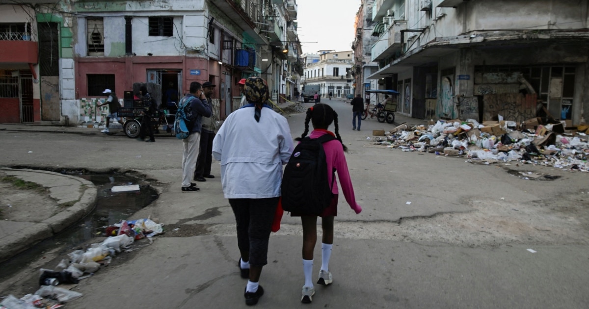 Un aula vacía en una escuela en Cuba.