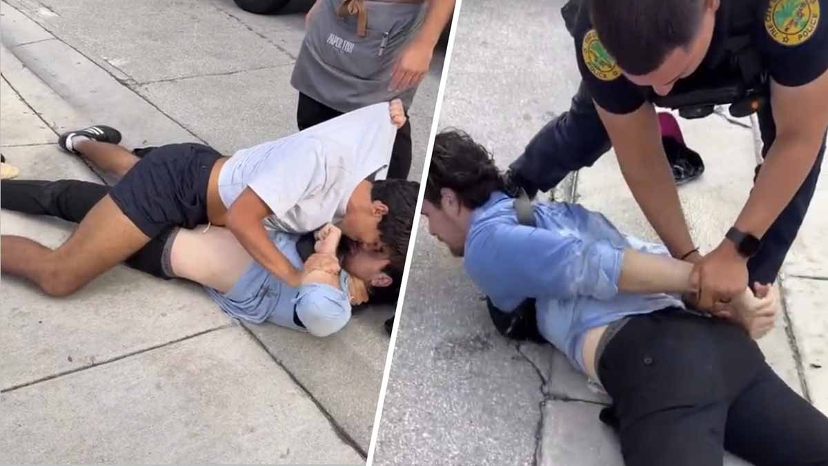 Un arresto en las calles de Brickell Avenue.