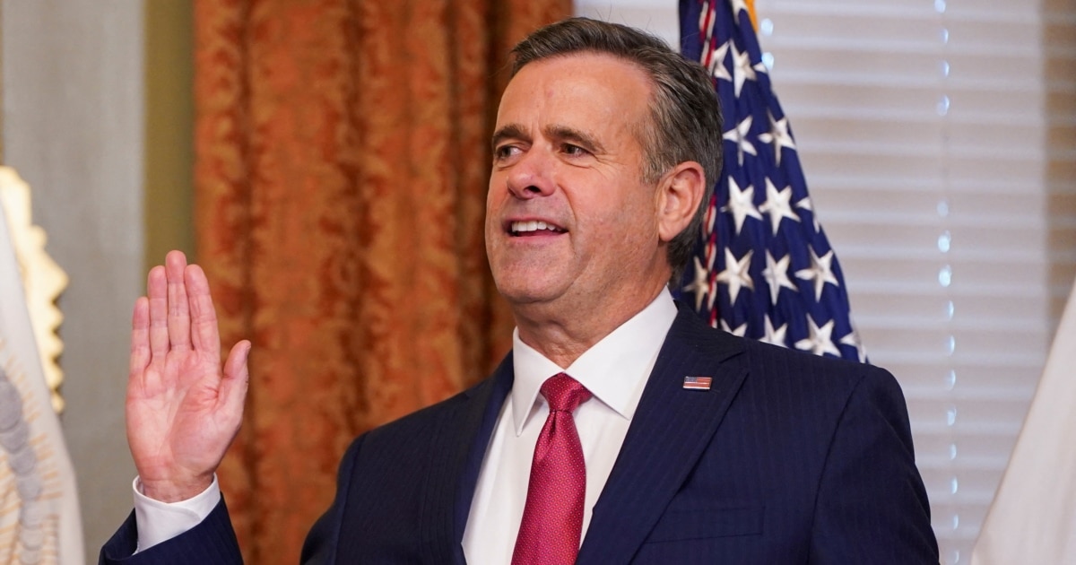 John Ratcliffe durante una visita diplomática en Moscú.