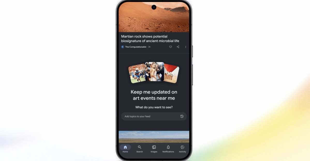 Google Discover integrará IA para personalizar el contenido