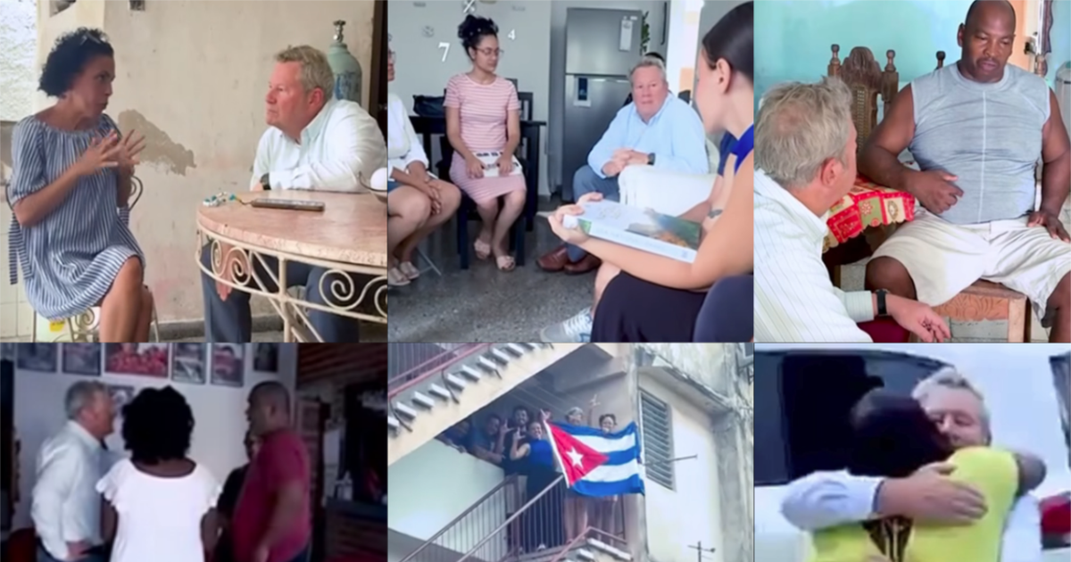 Vista frontal de la Embajada de Estados Unidos en Cuba