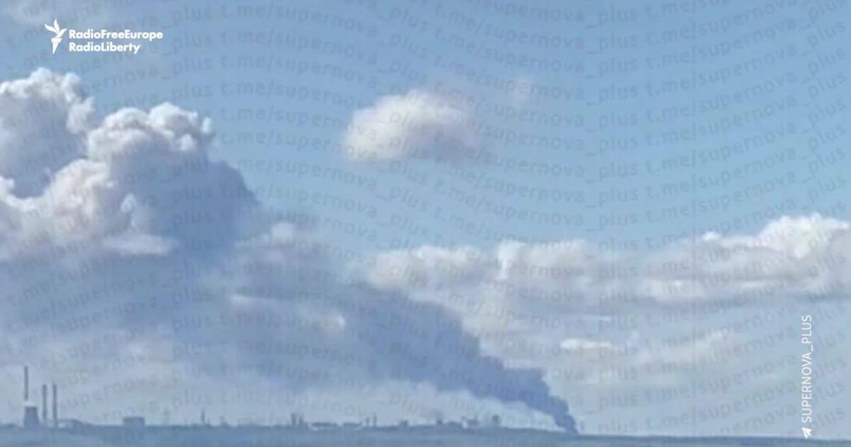 Imagen de la aftermath de un ataque con drones en Tatarstan, Rusia.