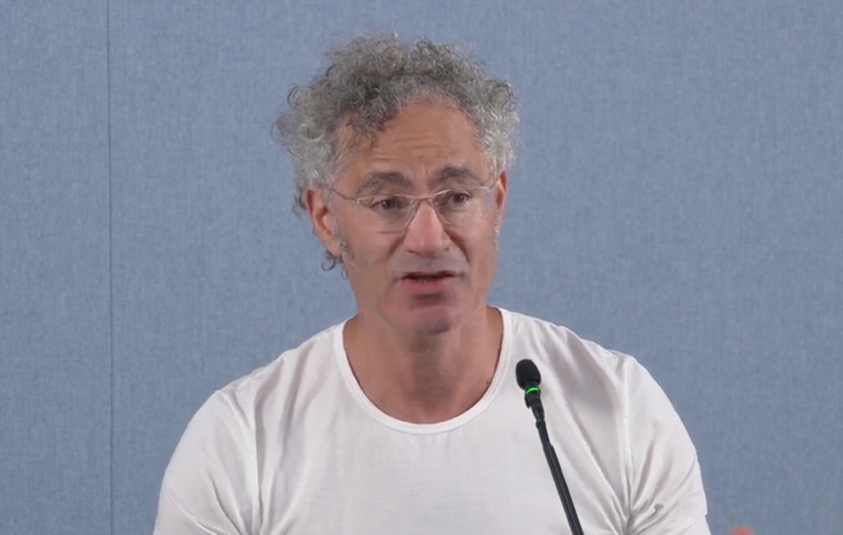 Alex Karp, CEO de Palantir, durante una conferencia