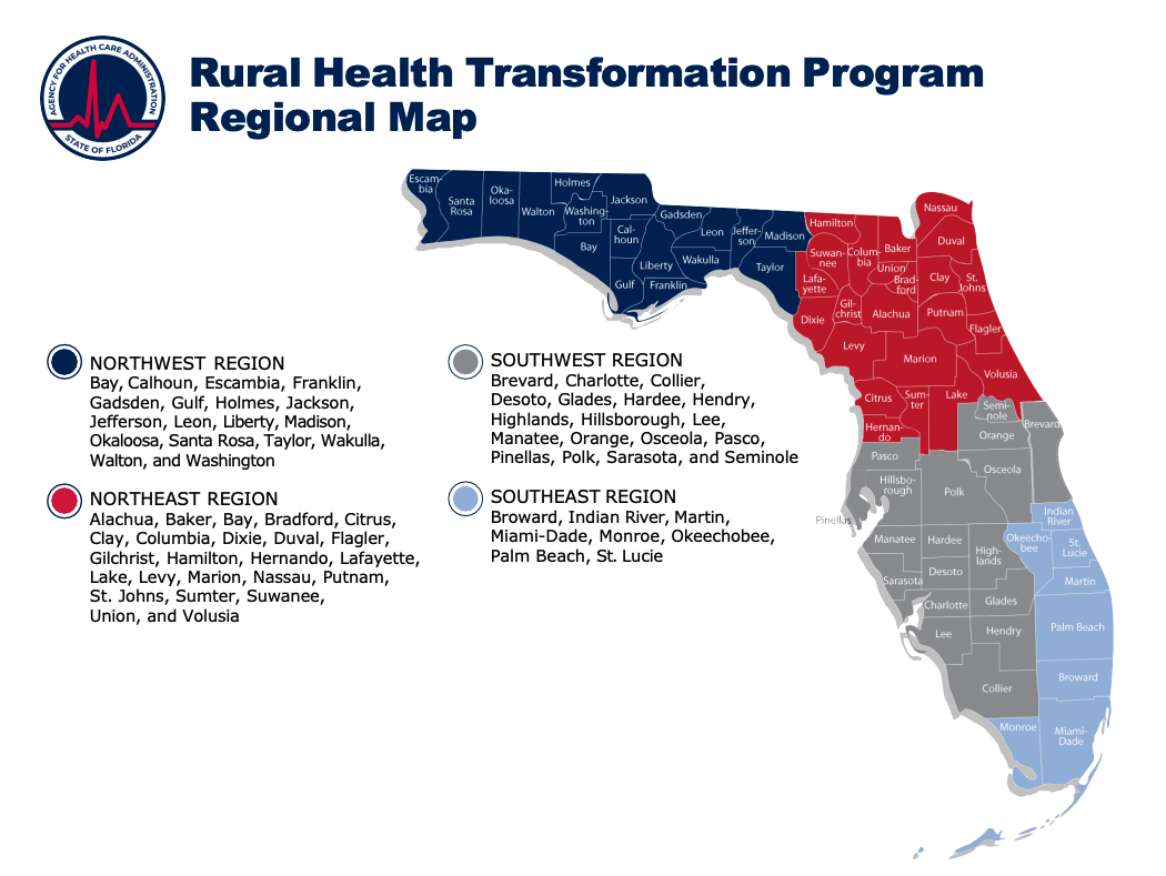 Hospital rural en Florida mejorado con nuevo financiamiento estatal.
