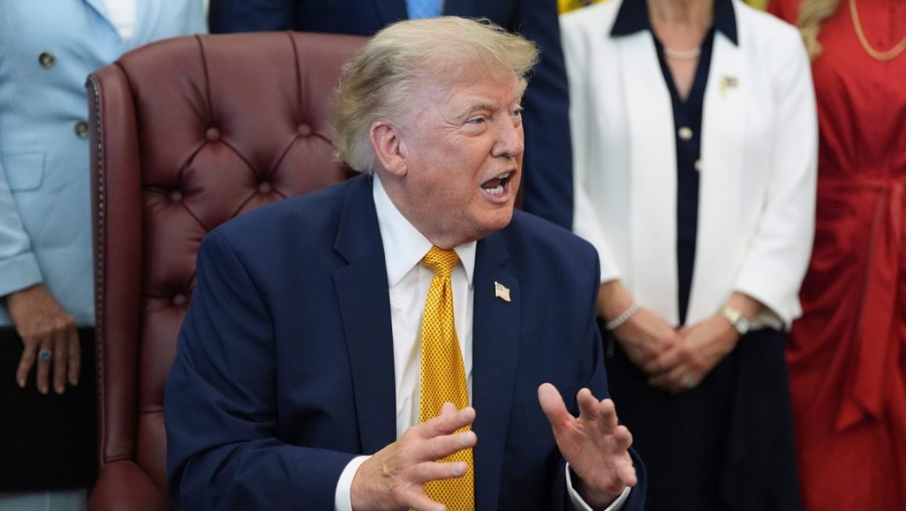 Donald Trump en un evento diplomático