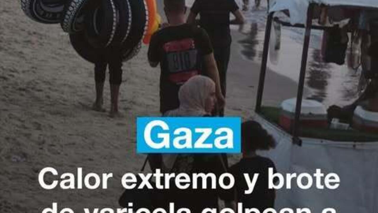 Personas en Gaza enfrentando condiciones difíciles durante el brote de varicela.