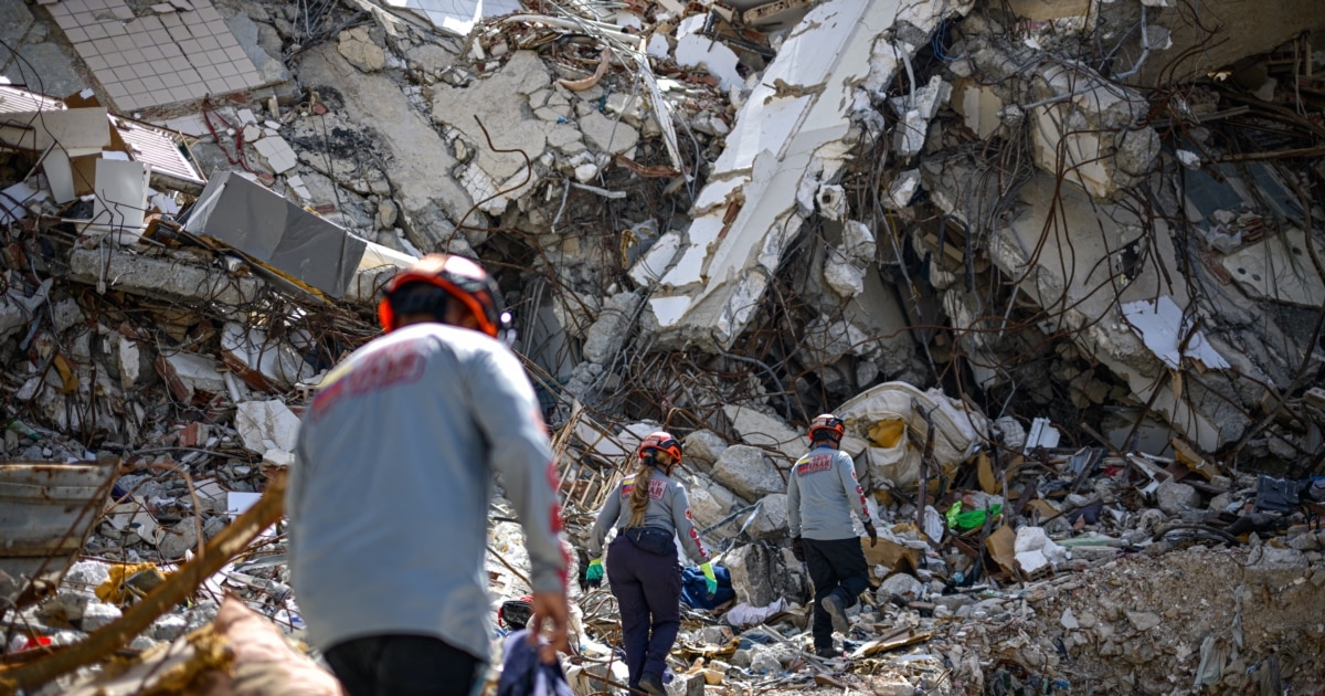 Escombros y destrucción causados por el terremoto en Venezuela.